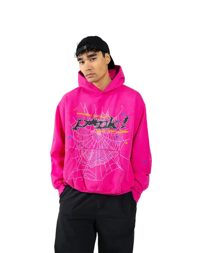 "Sp5der-Hoodie" Pink