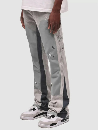 "Grey Patch" Flared Denim